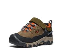 KEEN Unisex-Child Targhee 4 Low Waterproof Hiking Shoes, Dark Olive/Gold Flame, 36