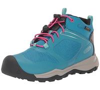KEEN Unisex-Child Wanduro Mid Waterproof Hiking Boots, Fjord Blue/Fuchsia Purple, 36