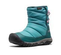 KEEN Unisex-Kinder Puffrider wasserdichte Schneestiefel, Brittany Blue/Cashmere Rose, Größe 36