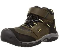 KEEN Unisex-Kinder Ridge Flex Mid wasserdichte Wanderstiefel, Dunkle olivgrüne, düstere Zitrone, 27/28 EU