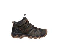 KEEN Herren Headout Mid Waterproof Wanderstiefel, Black Olive Fossil Orange, 42.5 EU