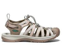 KEEN Damen Trekkingsandale Whisper – wasserdicht, Schnellschnürsystem – Taupe/Coral Größe 39