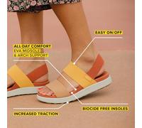 KEEN Women's Elle Backstrap Wedge Sandals, Granat/Birch, 38 EU, Granat-Birke, 38 EU