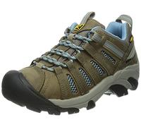 KEEN Women's Voyageur Low Height Breathable Hiking Shoe, Brindle/Alaskan Blue, 37.5 EU