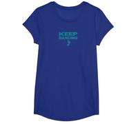 Keep Dancing Foot Motivierender Tanzliebhaber T-Shirt, Mädchen, Königsblau, S