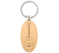 keepdrum Schlüsselanhänger Oval mit E-Gitarre Motiv