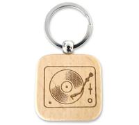 keepdrum Schlüsselanhänger Quadrat mit DJ Motiv