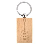 keepdrum Schlüsselanhänger Rechteck mit E-Gitarre Motiv
