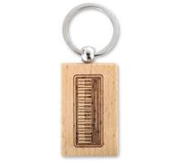 keepdrum Schlüsselanhänger Rechteck mit Keyboard Motiv