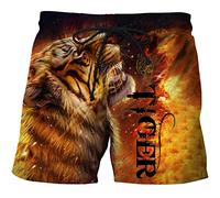 keephen Herren-Badehose Viking Tiger 3D-Bedruckte Strand-Boardshorts Schnell trocknende Strand-Badeshorts Bademode