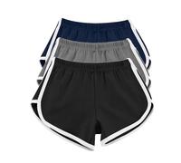 Keepink 3er-Pack Shorts für Damen, Sommer, leger, hohe Taille, Delfin, Yoga, Tanz, kurze Hose, Workout, Fitnessstudio, Laufen, athletische Sport-Shorts, Loungewear, Trainingshose, Übergröße, 16