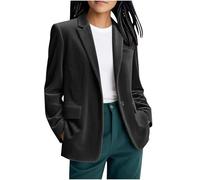 Keepink Cord-Blazer-Jacke für Damen, offene Vorderseite, langärmelig, Strickjacke, Arbeitskleidung, gekerbtes Revers, Blazer, elegant, klassisch, lässig, Büro, formelle Jacke, Oberteil, Anzüge, Jacken
