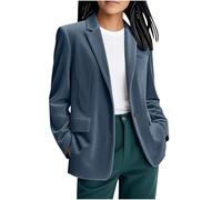 Keepink Cord-Blazer-Jacke für Damen, offene Vorderseite, langärmelig, Strickjacke, Arbeitskleidung, gekerbtes Revers, Blazer, elegant, klassisch, lässig, Büro, formelle Jacke, Oberteil, Anzüge, Jacken