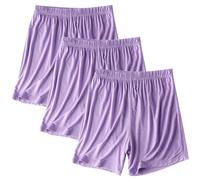 Keepink Damen-Pyjama-Shorts, elastische Taille, Boxershorts, superweich, bequem, Schlafshorts, solide Loungehose für Yoga, Fitnessstudio, Laufen, Sommer-Pyjama-Shorts für Damen, Nachtwäsche, 8 x