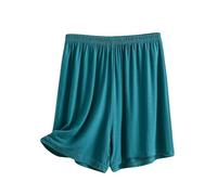 Keepink Damen-Pyjama-Shorts, elastische Taille, Boxershorts, superweich, bequem, Schlafshorts, solide Loungehose für Yoga, Fitnessstudio, Laufen, Sommer-Pyjama-Shorts für Damen, Nachtwäsche, 2 x Grün,