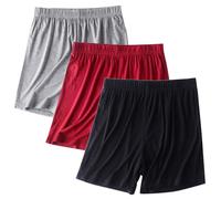 Keepink Damen-Pyjama-Shorts, elastische Taille, Boxershorts, superweich, bequem, Schlafshorts, solide Loungehose für Yoga, Fitnessstudio, Laufen, Sommer-Pyjama-Shorts für Damen, Nachtwäsche, 9 x Grau,