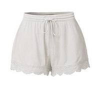 Keepink Lässige Damen-Shorts mit Taschen, Übergröße, elastische Taille, Shorts, Spitze, Sommer, Strand-Shorts, Damen, weites Bein, Shorts, Fitnessstudio, Sweat-Shorts, lockere Lounge, kurze Hose,