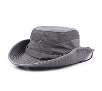 KeepSa Baumwolle Sonnenhut Herren Sommerhut UV Schutz Wanderhut Fischerhut Trekking Faltbar SafariHut mit Kinnband Outdoor Buschhut Hiking Bucket Hat