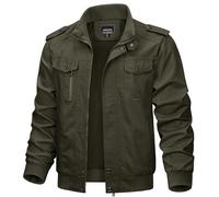 KEFITEVD Herbstjacke Herren Feldjacke Business Jacke Army Jacke Winter Herrenjacke Frühlingsjacke Kurz Parka Freizeitjacke Cargo Jacke Männer Vintage Grün S