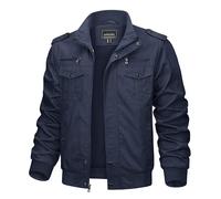 KEFITEVD Männer Übergangsjacke Herrenjacke US Feldjacke Blouson Herren Bundeswehr Jacke Arbeitsjacke Männer Jacke Übergang Sommerjacke Outdoor Jacke Freizeitjacke Navy Blau XL