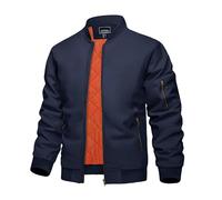 KEFITEVD Varsity Jacket Herren Classic Fit Bomberjacken Herren Fleecejacke Militär Windbreaker Warme Winterjacken für Herren