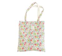 Kehpish Baumwoll-Leinen-Tragetasche wiederverwendbare weiche Einkaufstasche Blumen-Schultertasche für Strand, Reise, Einkaufen, Grocery Cloth Bag-Floral 1