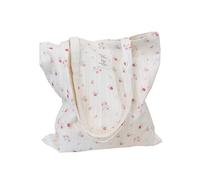 Kehpish Canvas-Tragetasche mit Blumenmuster, doppelseitig bedruckt, Stofftasche, Baumwolle, Schultertaschen für Strand, Reisen, Einkaufen, Lebensmittel, Einkaufstasche, Blumenmuster, Z, 13.7 x 14.5