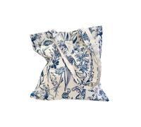 Kehpish Canvas-Tragetasche mit Blumenmuster, doppelseitig bedruckt, Stofftasche, Baumwolle, Schultertaschen für Strand, Reisen, Einkaufen, Lebensmittel, Einkaufstasche, Blumenmuster, 24 Stück, Grocery