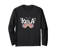 Keila Schmetterling - Personalisierte süße Namens-Wortkunst Langarmshirt