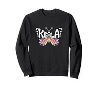 Keila Schmetterling - Personalisierte süße Namens-Wortkunst Sweatshirt