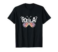 Keila Schmetterling - Personalisierte süße Namens-Wortkunst T-Shirt