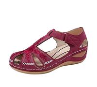 Keilabsatz Pantoletten Damen Peeptoe Weichen Sohlen Sommerschuhe Bohemian Pantoletten Damen Peeptoe Plateau Slides Damen Damen Blumen Riemchen Lässig