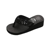 Keilabsatz Pantoletten Damen Peeptoe Weichen Sohlen Sommerschuhe Bohemian Pantoletten Damen Peeptoe Plateau Slides Damen Damen Blumen Riemchen Lässig