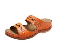 Keilabsatz Pantoletten Damen Peeptoe Weichen Sohlen Sommerschuhe Bohemian Pantoletten Damen Peeptoe Plateau Slides Damen Damen Blumen Riemchen Lässig