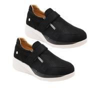 Keilabsatz Sneaker Damen Slip on Schuhe mit Reißverschluss Keilabsatzschuhe Sportschuhe Wedges Mode Freizeitschuhe Bequeme Turnschuhe Atmungsaktiv Laufschuhe Outdoorschuhe Damensneaker