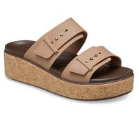 Keilpantolette CROCS "Brooklyn Cork Buckle", Damen, Gr. 39, braun, Croslite™, Schuhe, Keilsandale, Plateausandale mit LiteRide™ Schaumfußbett (29785332-39) braun