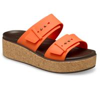 Keilpantolette CROCS "Brooklyn Cork Buckle", Damen, Gr. 39, orange, Croslite™, Schuhe, Keilsandale, Plateausandale mit LiteRide™ Schaumfußbett (46729222-39) orange
