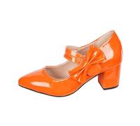 Keilpumps Damen,KostüMschuhe Traditionelle Schuhe Mit Absatz Klobige Tanzschuhe Brautschuhe Blockabsatz Ballerinas Elegante Schuhe Mit Absatz Und Schnalle