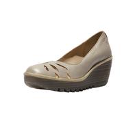 Keilpumps FLY LONDON "Fly London Pumps Leder", Damen, Gr. 42, silber, Leder, Schuhe Keilpumps (46707265-42)