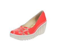 Keilpumps FLY LONDON "Fly London Pumps Nappaleder", Damen, Gr. 40, rot (rot lack), Nappaleder, Schuhe Keilpumps (28879205-40)