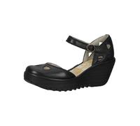 Keilpumps FLY LONDON "Fly London Sandalen Leder", Damen, Gr. 42, schwarz, Leder, Schuhe Keilpumps (68352701-42)