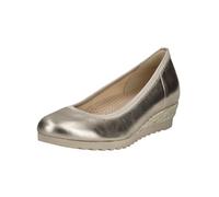 Keilpumps GABOR COMFORT "Gabor Comfort Pumps Glattleder", Damen, Gr. 40,5, silber, Glattleder, Schuhe (20485208-40,5) silber