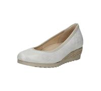 Keilpumps GABOR COMFORT "Gabor Comfort Pumps Leder", Damen, Gr. 38,5, weiß (weiß kombi), Leder, Schuhe Keilpumps (86197158-38,5)