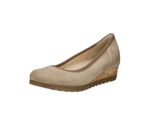 Keilpumps GABOR COMFORT "Gabor Comfort Pumps Leder", Damen, Gr. 40, beige (sand), Leder, Schuhe (20596526-40) sand