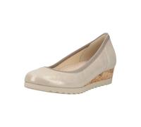 Keilpumps GABOR COMFORT "Gabor Comfort Pumps Leder", Damen, Gr. 42, beige lack, Leder, Schuhe (91122240-42) beige lack