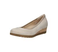 Keilpumps GABOR COMFORT "Gabor Comfort Pumps Veloursleder", Damen, Gr. 39, beige, Veloursleder, Schuhe Keilpumps (27598539-39)