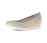 Keilpumps GABOR "GENUA", Damen, Gr. 41, schilf, kork, Ziegenveloursleder, Schuhe, Businessschuh, Heels mit Absatz in Kork-Optik (30164352-41) schilf, kork