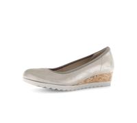 Keilpumps GABOR COMFORT "Gabor Comfort Pumps Leder", Damen, Gr. 40,5, beige lack, Leder, Schuhe (91122240-40,5) beige lack