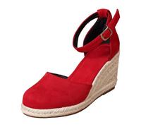 Keilsandalen Damen Plateau Sommer Sandalen Sommerschuhe Keilabsatz Wedges Espadrilles Sandaletten Bequem Elegant Keilpumps Absatzschuhe Frauen Strandsandalen Pumps
