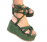 Keilsandalen Damen Weichen Sohlen Hausschuhe Keile im freien Slip on Sandalen mit Keilabsatz Sandalen Mädchen Strandschuhe Plattform Clogs Outdoor Mit Absatz